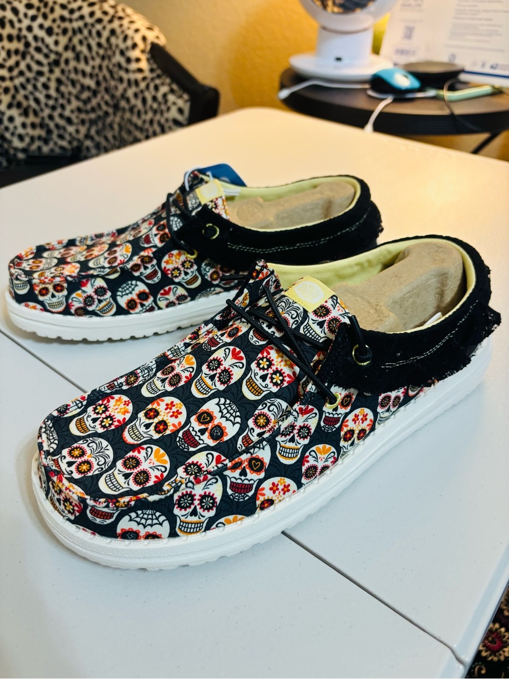 Hey Dude Wendy Day of the Dead loafers 11 NIB